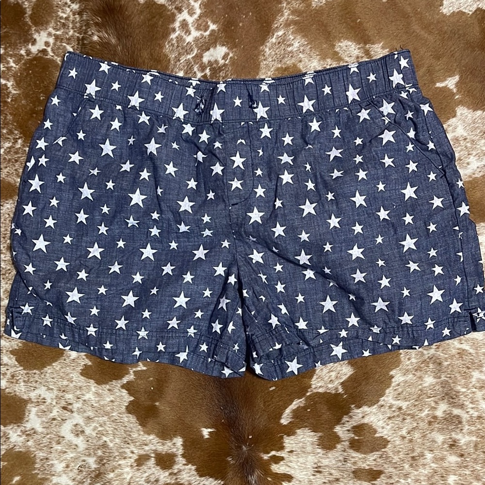 bcg Blue and White Bermuda Shorts Relaxed Fit